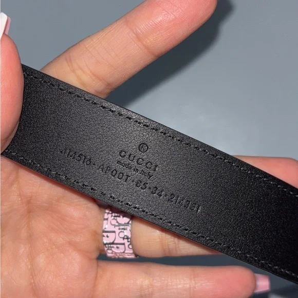 Gucci Black Leather Belt display picture 1